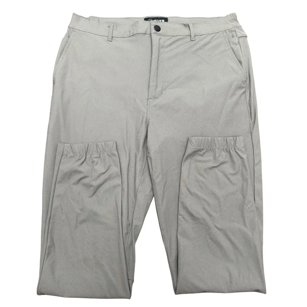 Cuts AO Jogger Pants Mens‎ XL Sage Green Grey Tapered Performance Chino Trousers